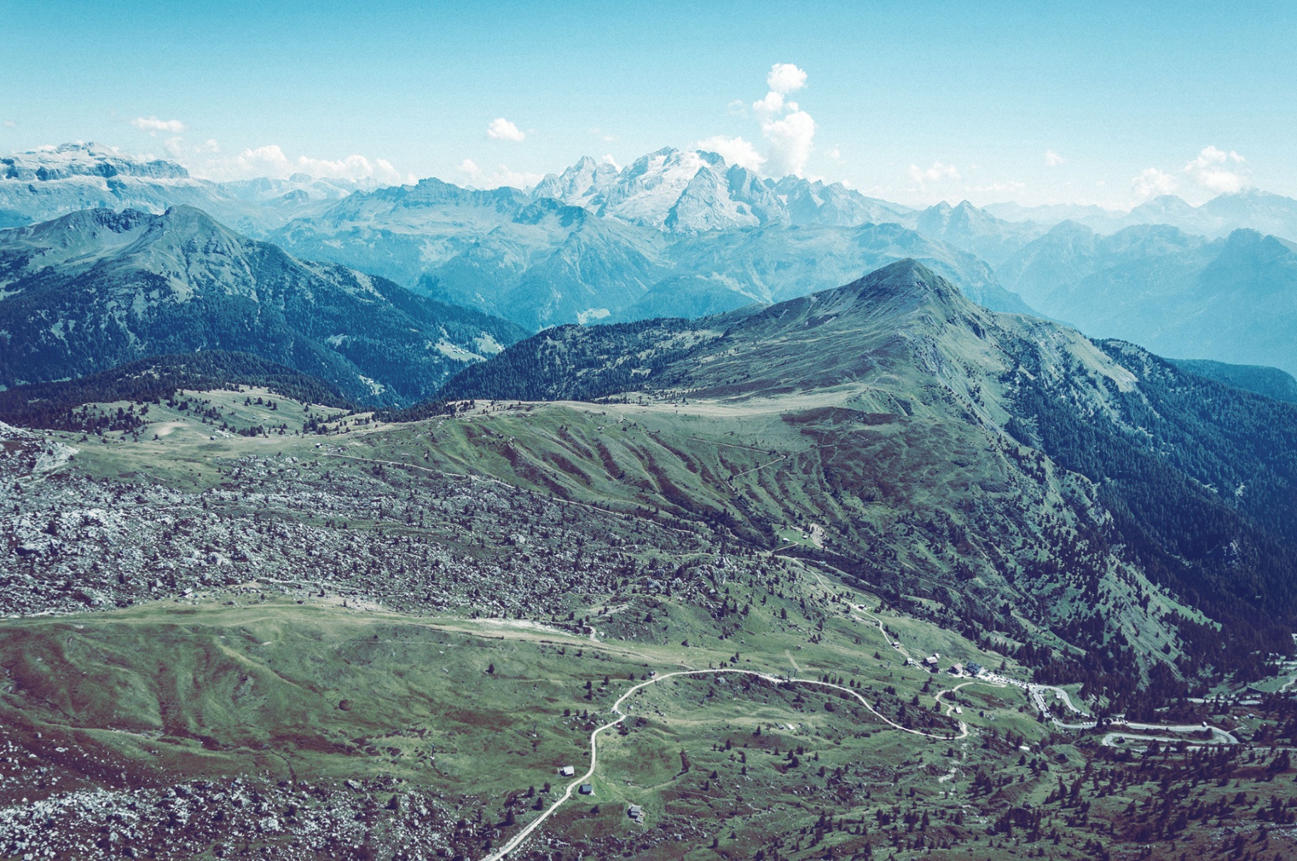 Sweeping alpine landscape